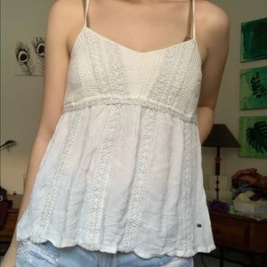 Cream boho tank top